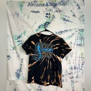 Shelby mustang bleach tie dyed t-shirt size medium unisex